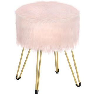 براز مائدة خلع الملابس الوردي, العثماني مع التخزين, كرسي الغرور رقيق, جولة القدم, الجدول الجانبي متعدد الوظائف, وسادة الإسفنج, أرجل معدنية, لغرفة المعيشة وغرفة النوم, الوردي والذهبي