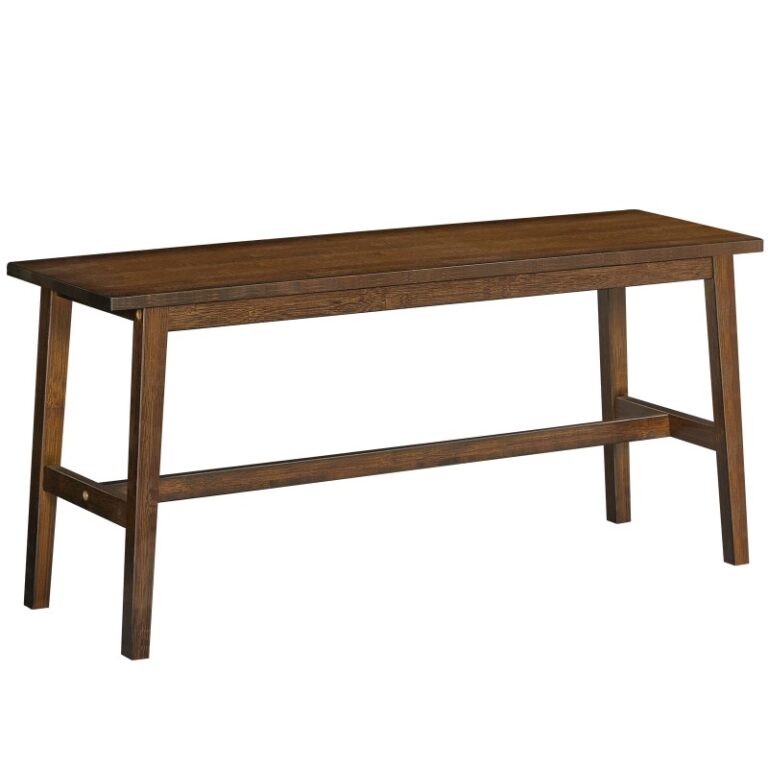 39.3'' Banc de salle à manger en bambou, Banc de table de cuisine de ferme, Cuisine & Meubles de salon, Facile à assembler, Robuste et stable, Moka