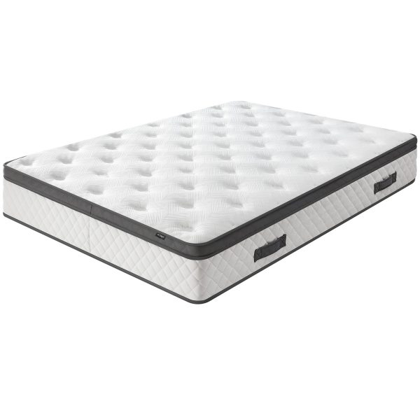 Queen Mattress, 10-Inch Hybrid Mattress in a Box with Gel Memory Foam, Individually Pocket Spring Mattress with Built-in Handles, Medium Firm, Plush Yet Supportive, CertiPUR-US Certified