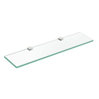 الجرف الزجاجي للحمام, 23.6 رف حمام مثبت على الحائط بوصة, رف من الزجاج المقسى مع دعامات من سبائك الزنك, الجرف العائم للحمام, الحمام, ديكور الغرفة, فضة