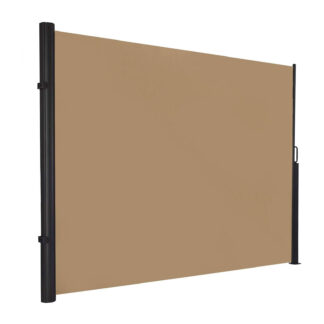 Πλευρική τέντα, Πλήρες πλαίσιο αλουμινίου, 180 x 450 εκ, επεκτεινόμενη τέντα, Οθόνη απορρήτου, Πλαϊνά κουβούκλια, Μπαλκόνια, Αυλές, Κήπος, Αντιηλιακή προστασία, Πλευρικό τυφλό, Τεφρόχρουν χρώμα,