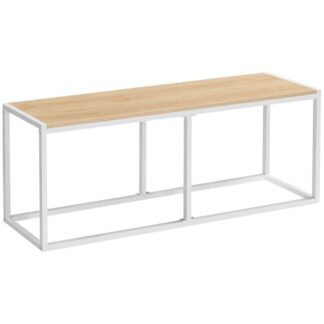 πάγκος τραπεζαρίας, 47.2 πάγκος τραπεζιού ίντσας, Βιομηχανικός πάγκος κουζίνας, χάλυβα, Εύκολο στη συναρμολόγηση, για κουζίνα, τραπεζαρία, λευκό και φυσικό