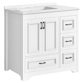 الحمام الأبيض الغرور مع حوض الخزانة الحديثة تخزين مع كونترتوب السيراميك