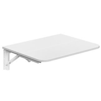 White Float Folding Table, Wall Mounted Drop Leaf Table, Folding Desk for Small Spaces, Kitchen, Laundry Room, Home, Office