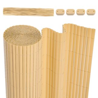 PVC Screen Priby 90 x 500 CM με ενισχυμένες σχάρες και δεσμούς στερέωσης για μπαλκόνι