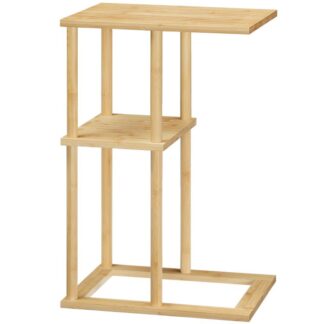 Βοηθητικό τραπέζι, Ο πίνακας τελικού σχήματος Boho C με ράφι αποθήκευσης, Λεπτό νυχτερινό κομοδίνο κομοδίνο, Πλευρικό τραπέζι καναπέ για μικρό χώρο, Καθιστικό, Υπνοδωμάτιο, Υπουργείο Εσωτερικών, Εύκολη συναρμολόγηση, Φυσικός