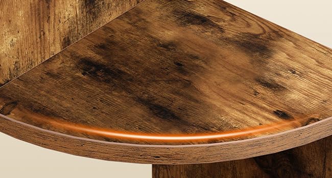 Zestaw 2 Narożne półki wiszące do montażu na ścianie, 4-Regały do przechowywania zygzakowatego poziomu, Organizator wielu scenariuszy do salonu, Sypialnia, Łazienka & ministerstwo spraw wewnętrznych, Rustykalne brązowe wykończenie