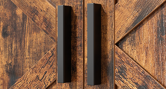 Dubbele kattenbakbehuizing, Verborgen kattenbakkast met gang, Multifunctioneel kattenbakmeubel met opberglaag en haken, Houten structuur, Rustiek bruin