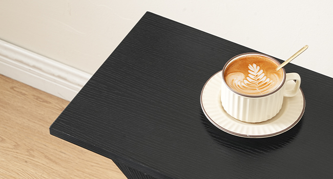 Narrow End Table with X-Shaped Support Structure, 2-Tier Slim Side Table with Storage Shelf, Space-Saving Bedside Furniture for Living Room, Bedroom and Compact Spaces, Black Finish