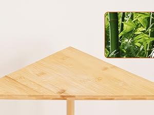 HOOBRO Corner Shelf Stand, 5-Tier Bamboo Corner Bookshelf, Plant Display Shelf, Corner Bookcase, Multipurpose Shelving Unit for Small Space, Living Room, Easy Assembly, Natural