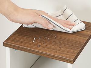 Freestanding Narrow Corner Bathroom Storage Cabinet with 2 Adjustable Shelves, White & Walnut Space-Saving Floor Cabinet for Small Spaces