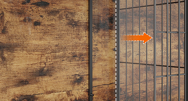 Dual-Dog Crate Furniture, 160cm Large Double Dog Kennel with Removable Divider, Wooden Indoor Pet Crate TV Stand for Medium to Large Dogs, Rustic Brown