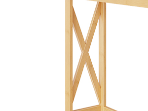 Smalle consoletafel, 39.4 Inch-instaptafel met X-vormige zijframes, Bamboe banktafel voor kleine ruimtes, Moderne halaccenttafel, Geschikt voor woonkamer en hal, Natuurlijke afwerking