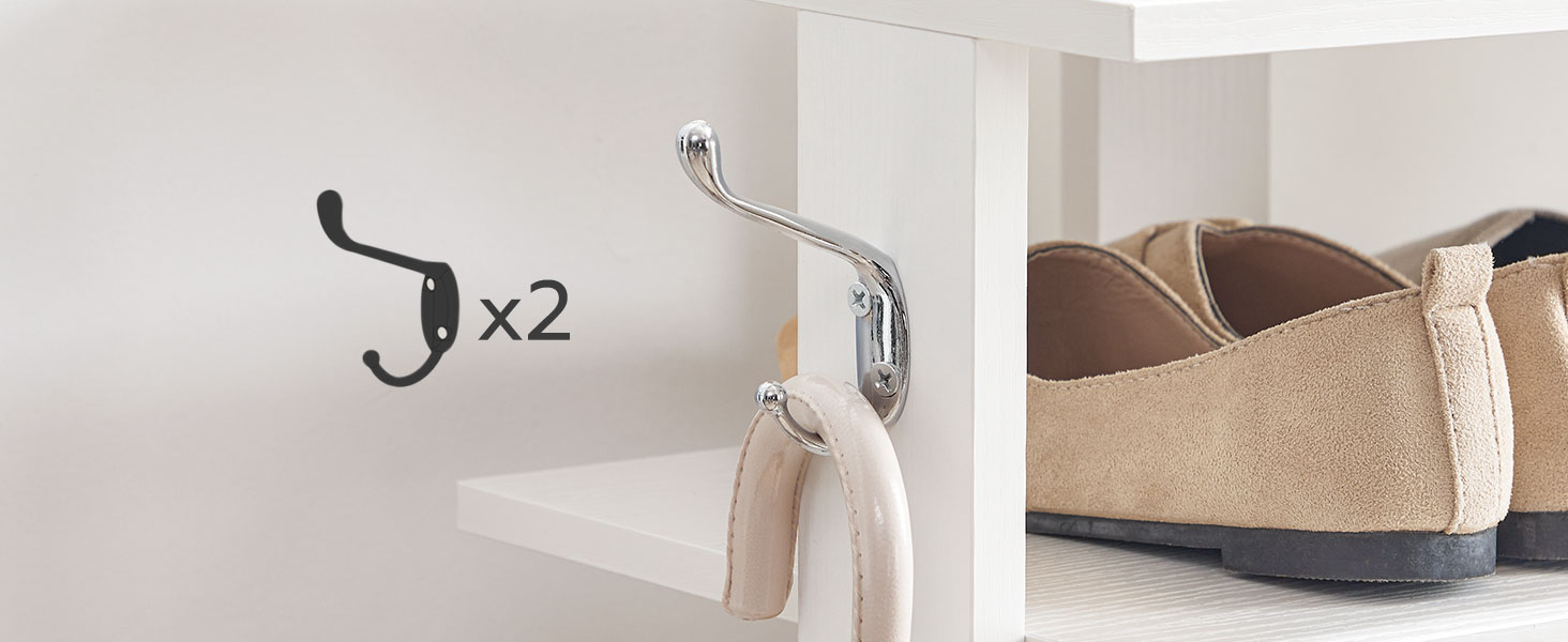 8 layer white shoe rack narrow shoe rack 50cm shoe cabinet with 2 hooks storage racks space saving entrance living room white