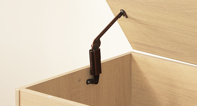 Banc de rangement HOOBRO, 43.3" Toy Box, Coffre de rangement en rotin, Supports de banc d