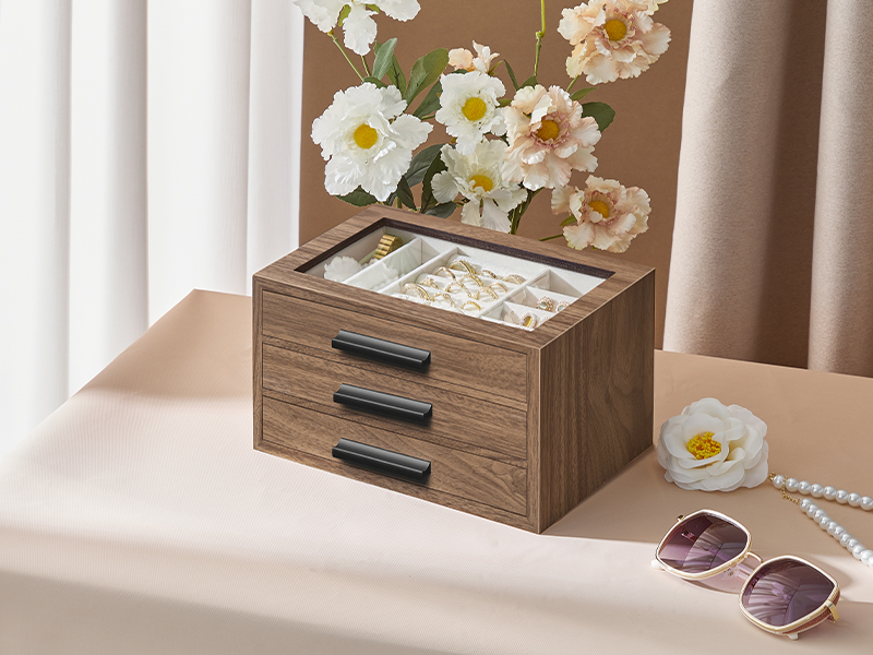 صندوق مجوهرات للنساء منظم مجوهرات