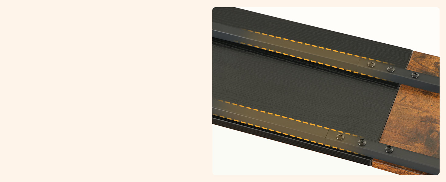 Dual Monitor Stand Riser, 39-Inch Large-Surface Monitor Elevation Shelf for 2 Monitors, Multi-Functional Desk Organizer for Office Workspace & Accessories, Rustic Brown & Black