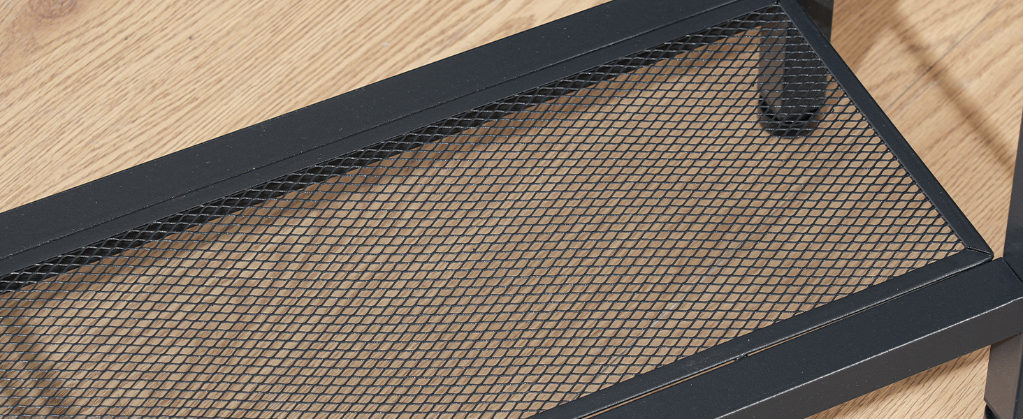 Rustic Brown & Black Narrow Console Table, Skinny Entryway Sofa Table with Storage Shelves, Suitable for Living Room, Foyer and Hallway