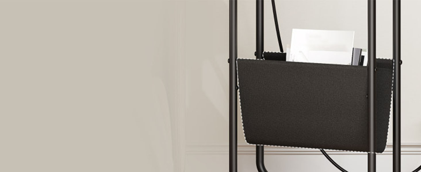 schmuel Enn Dësch mat Opluedstatioun, Slim Säit Table mat Späichere, dënn End Dësch mam Magazinhalter, schmuel Enn Dësch, Nuetsstand fir Schlofkummer, Wunnzëmmer, rustikal brong