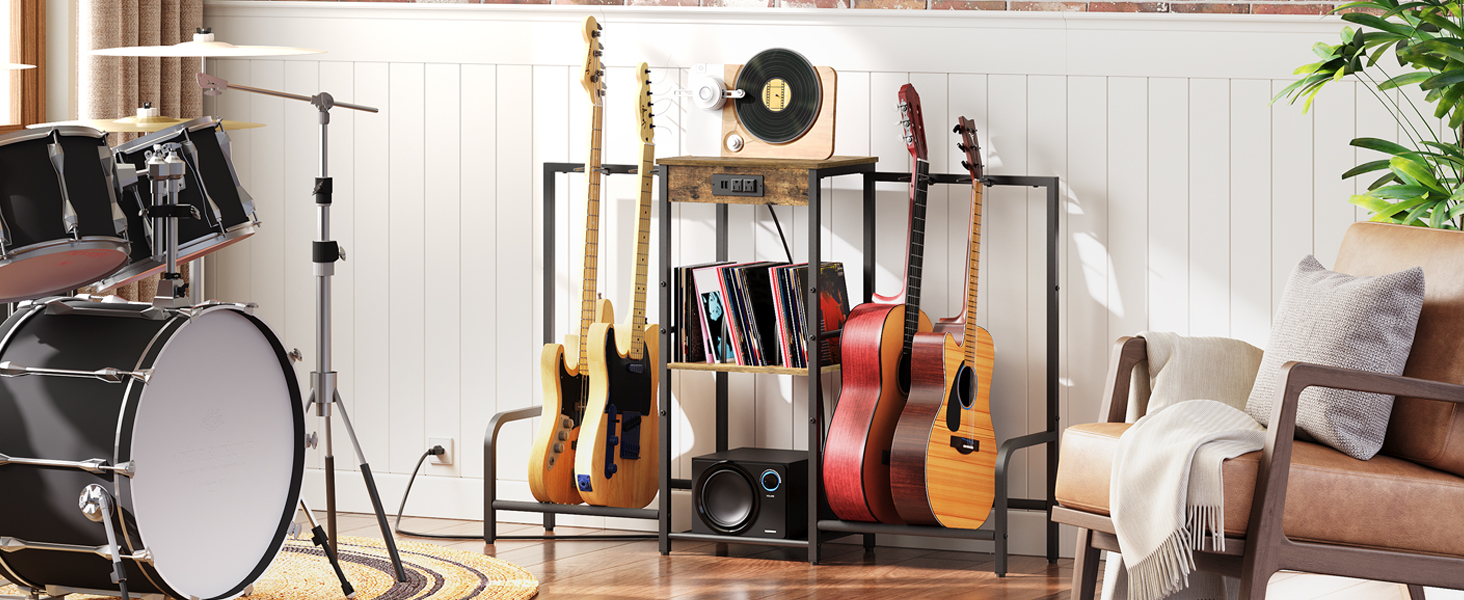 درج وشريط طاقة قابل للتعديل مع مشغل متعدد مع سجل فينيل ثلاثي الطبقات (4 طبقات).