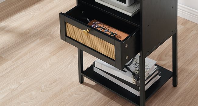 nightstand with charging station