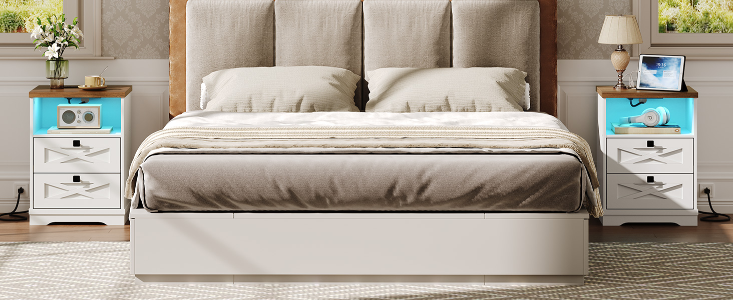 Nachttisch mit Ladestation