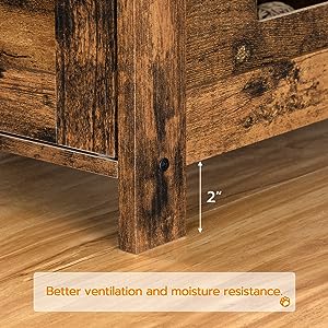 Çöp Kutusu Muhafazası, Kedi Tuvaleti Mobilyası Gizli, Ahşap Kapalı Çöp Kutusu Dolabı, Kedi Tuvaleti Evcil Hayvan Sandığı Yan Sehpa, Oturma odası, Rustik kahverengi,