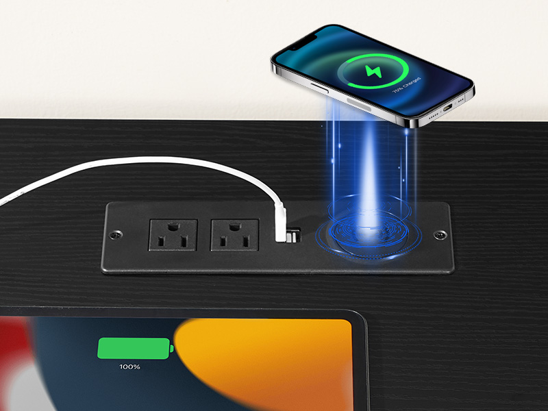 منضدة مع محطة شحن