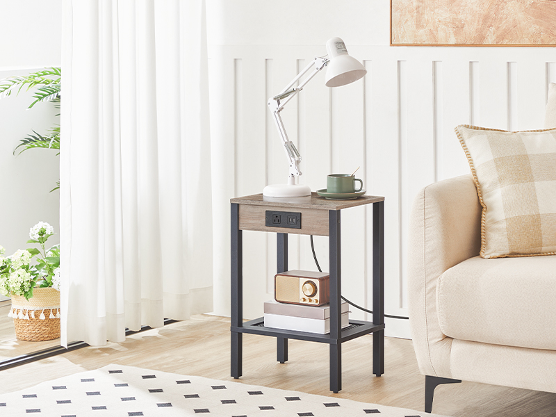 End Table with Charging Station