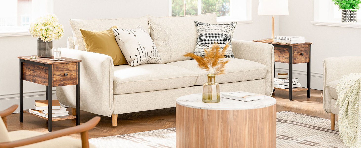 2-Nočný stolík s zásuvkou