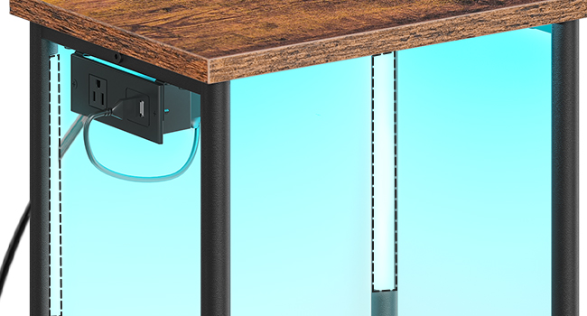 Nachttisch mit Ladestation