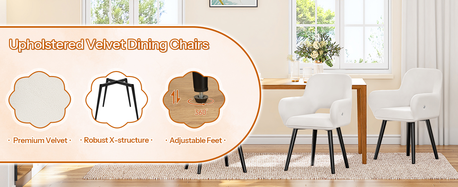 Beige a černý jídelní židle sada 2, Kuchyňské židle s měkkými zbraněmi, Moderní čalouněné židle jídelny pro obývací pokoj, Jídelna, Kuchyně, Studie