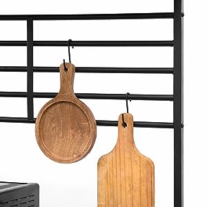 Raca Baker na Cistine, Seasann oigheann micreathonn cistine le 6 S-Hooks, Scairbh cistine le seilf taispeána ard, stáisiún caife, donn tuaithe