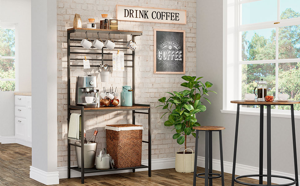 Raca Baker na Cistine, Seasann oigheann micreathonn cistine le 6 S-Hooks, Scairbh cistine le seilf taispeána ard, stáisiún caife, donn tuaithe