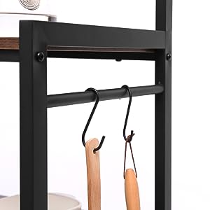 Raca Baker na Cistine, Seasann oigheann micreathonn cistine le 6 S-Hooks, Scairbh cistine le seilf taispeána ard, stáisiún caife, donn tuaithe