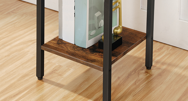 Tall Nightstand with Open Shelf