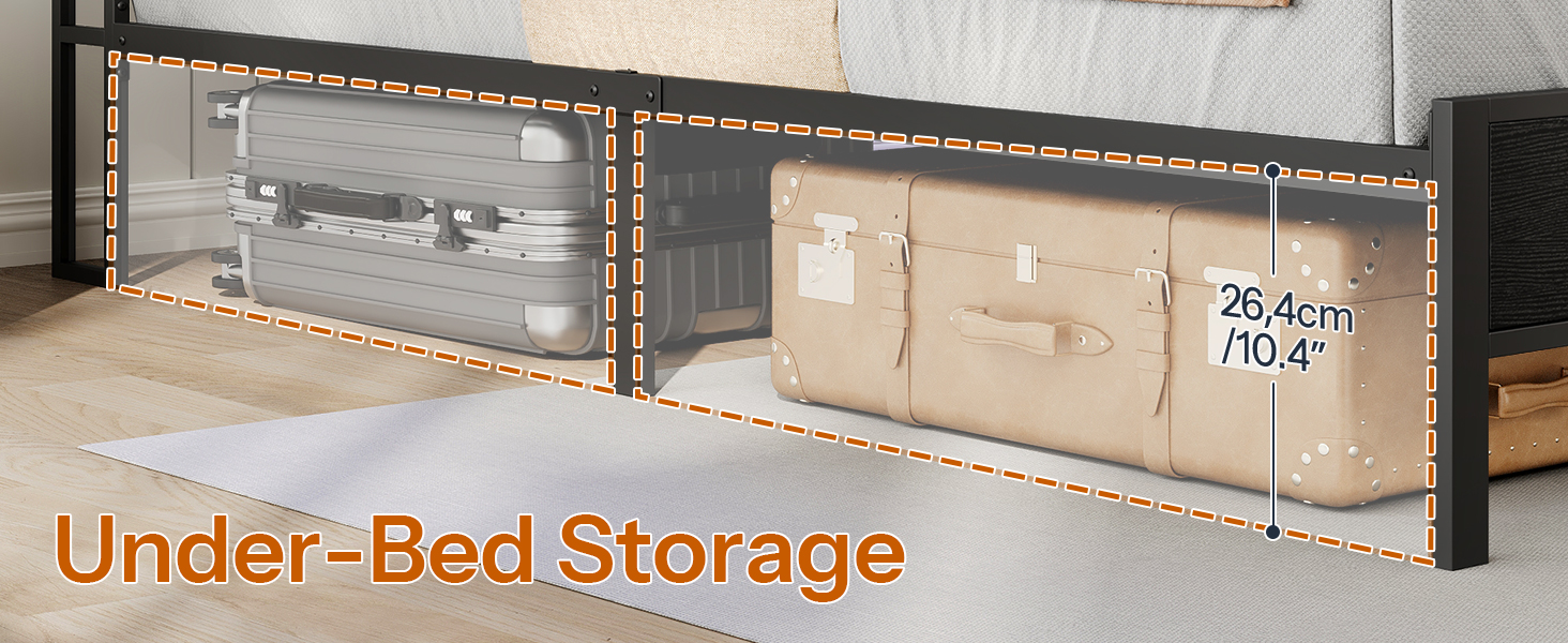 sotto il letto di stoccaggio