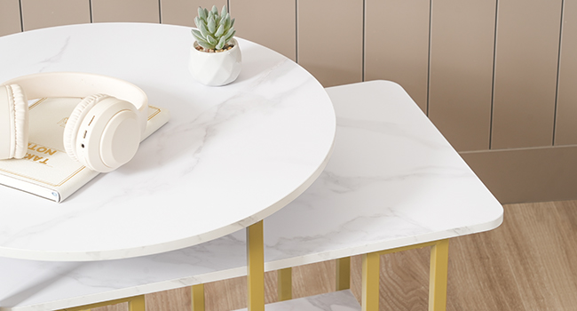 Weißes Marmor-Finish