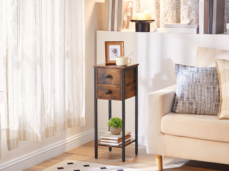 Small Bedside Table Set of 2