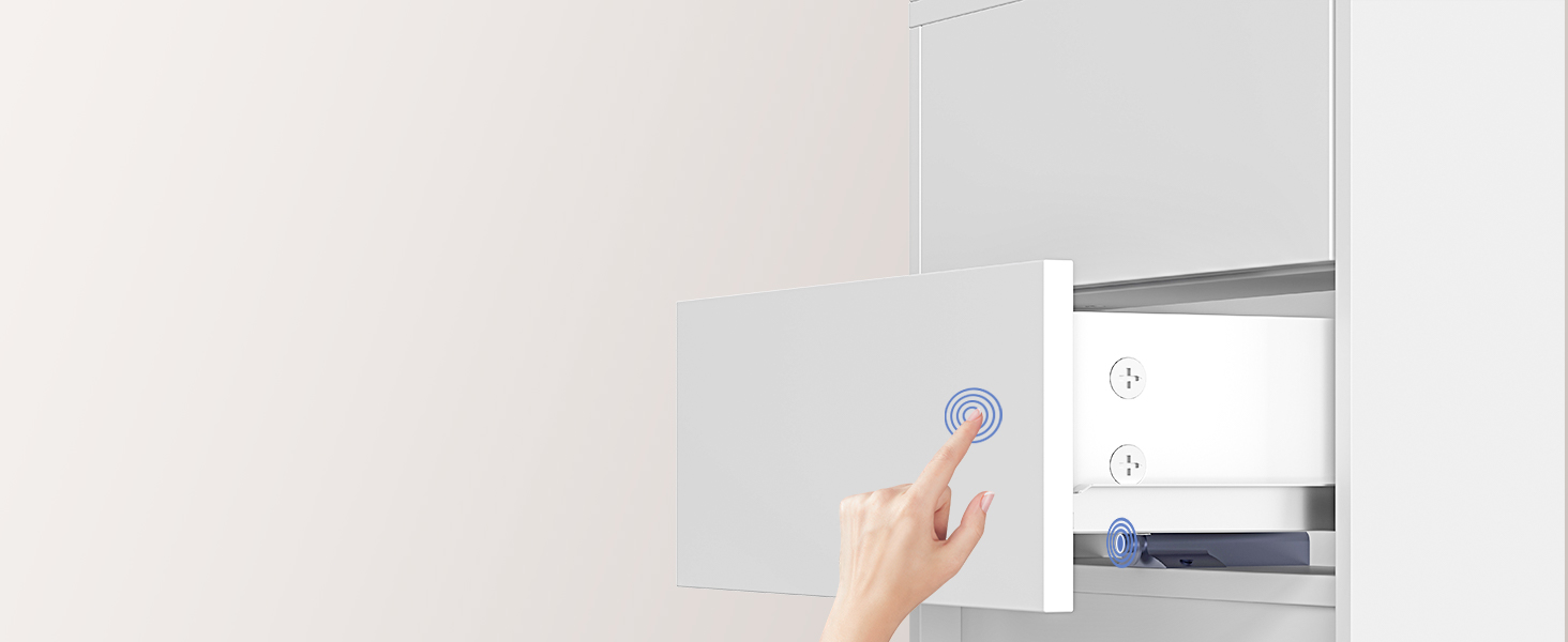 Valkoinen sängyn pöytä latausasemalla, Päätytaulukko, jossa on 20-värinen LED-valo, Yöpsät 1 Vaihtovirta, 2 USB-portit, 3 Makuuhuoneen laatikot, Olohuone, Opiskelu, Kotitoimisto