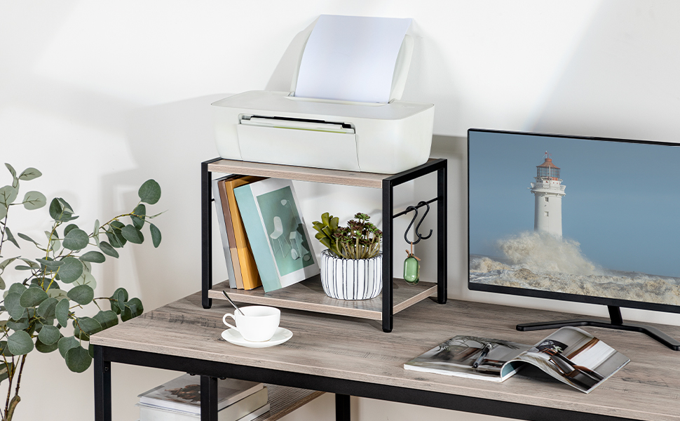 Carrello stampante con spazio di archiviazione