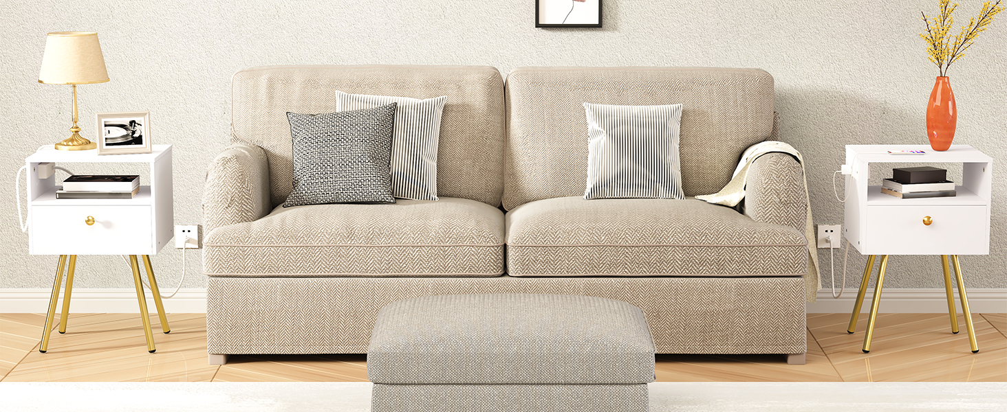 comodino con stazione di ricarica