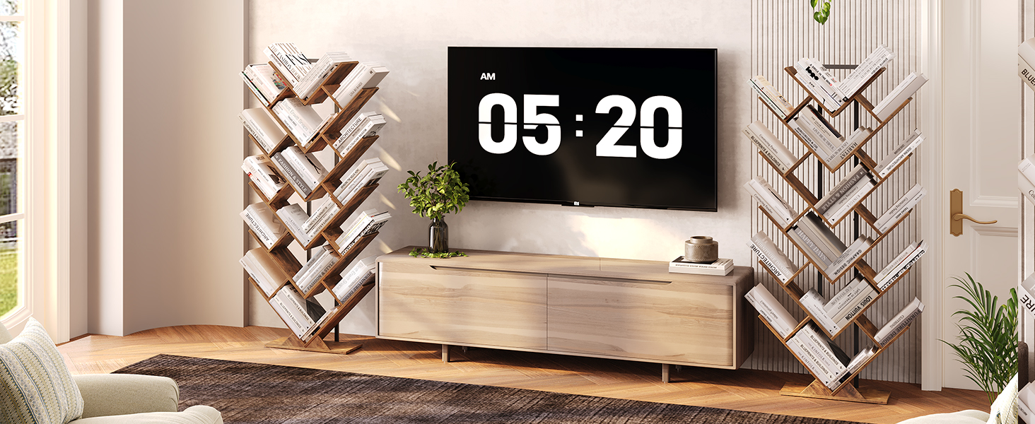 رف كتب الشجرة