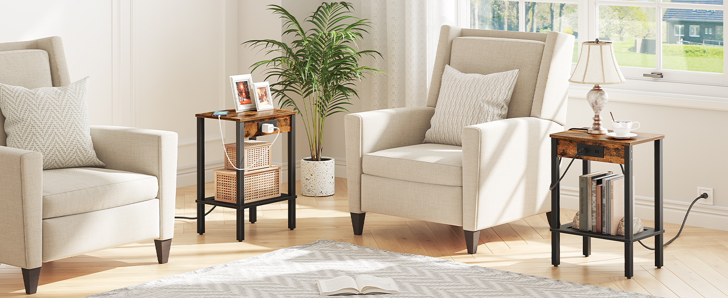 Tavolino con stazione di ricarica