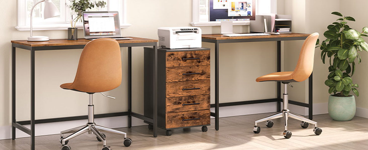 5-خزانة ذات درج, حافظة الملفات, خزانة الملفات الخشبية, مجلس الوزراء المكاتب مع الأدراج, خزانة التخزين للمكياج, للمكتب المنزلي, يذاكر, التجميع سهل, بني ريفي