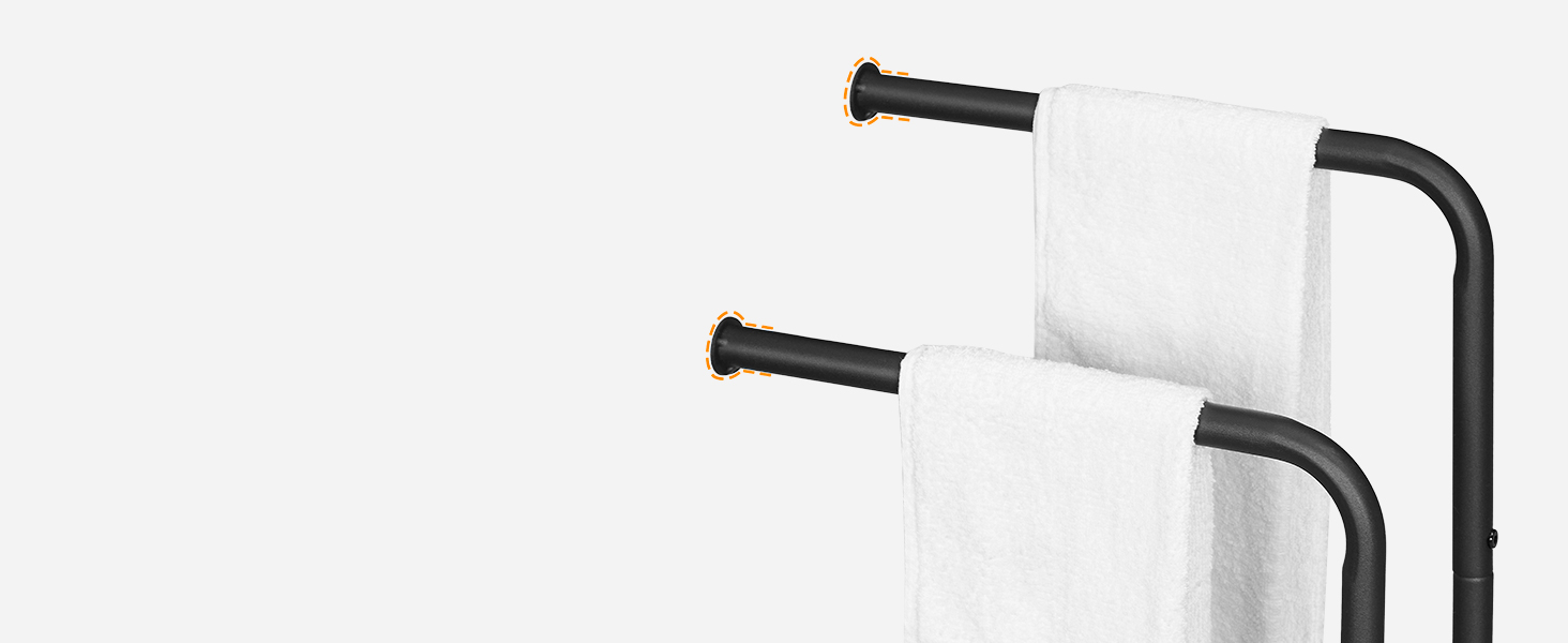 portasciugamani da terra, 40 x 24 X 80.5 cm, rastrellone coperta con scaffale, rack decorativo, porta asciugamani, bagno, lavanderia, camera da letto, soggiorno, rustico marrone e nero