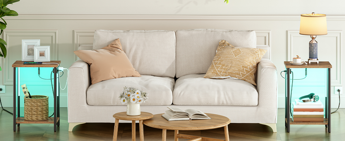 LED-Nachttische mit Ladestation