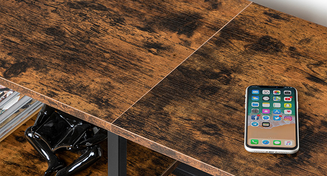 TV Stand mam Mount a Kraaft Outlet 55.1", Ënnerhalung Zentrum mam Swivel TV Montage fir Fernseh bis zu 65", TV Stand Mount mat Späicherregelen fir Wunnzëmmer, Schlofkummer, rustikal brong