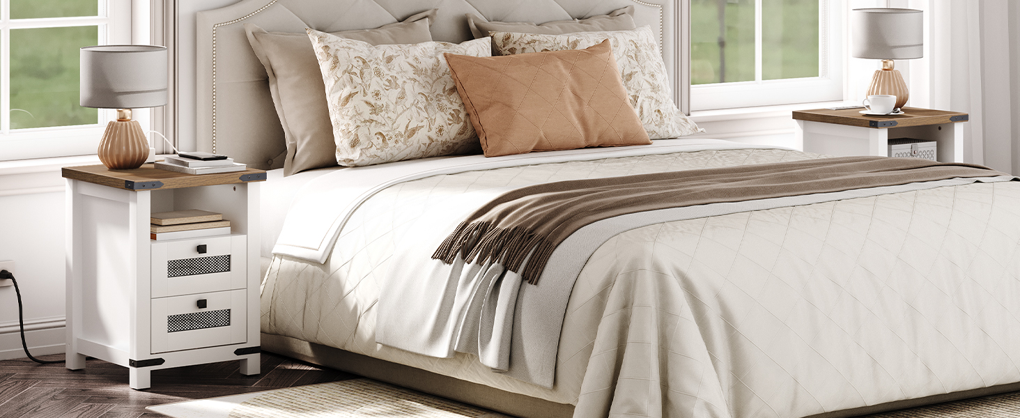 κομοδίνο με σταθμό φόρτισης