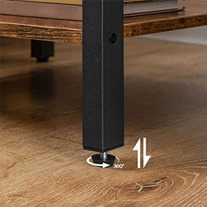 sraith de 2 Táblaí deiridh le stáisiún muirir agus calafoirt USB, Seastán oíche le tarraiceán agus seilf stórála, Tábla cois leapa do spásanna beaga, seomra codlata, Rustic donn agus dubh